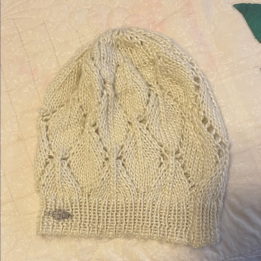 Cream Knit Beanie